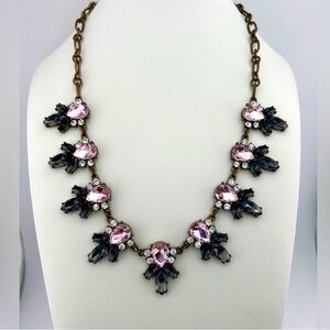J. Crew Pink and Black Statement Necklace